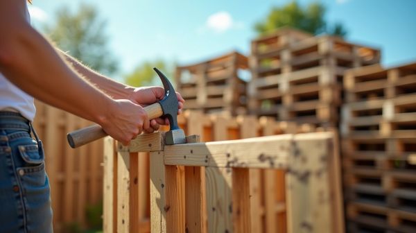 Fabrication d'une palissade durable avec des palettes récupérées